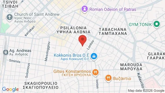 Apartments for rent i Patras - kort over placeringen