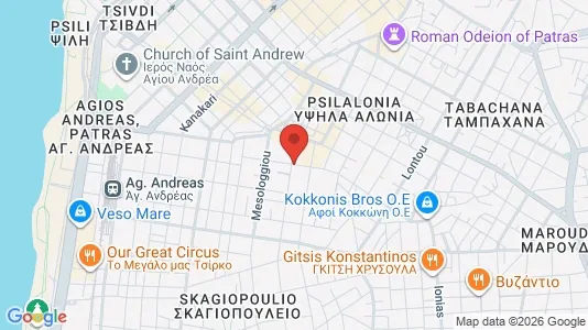 Apartments for rent i Patras - kort over placeringen