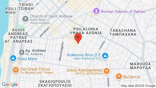 Apartments for rent i Patras - kort over placeringen
