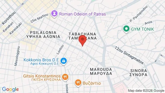 Apartments for rent i Patras - kort over placeringen