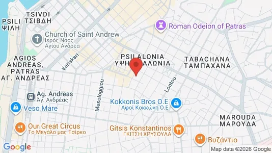 Apartments for rent i Patras - kort over placeringen