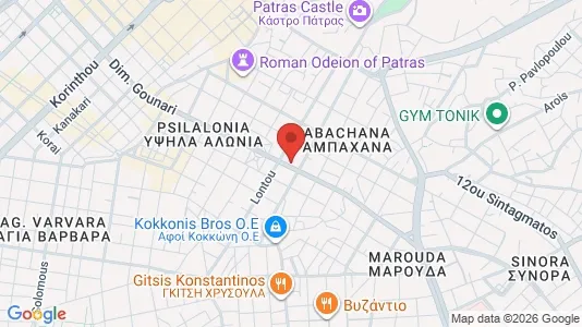 Apartments for rent i Patras - kort over placeringen