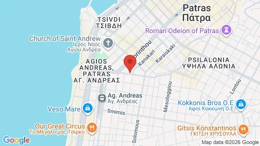 Apartments for rent i Patras - kort over placeringen
