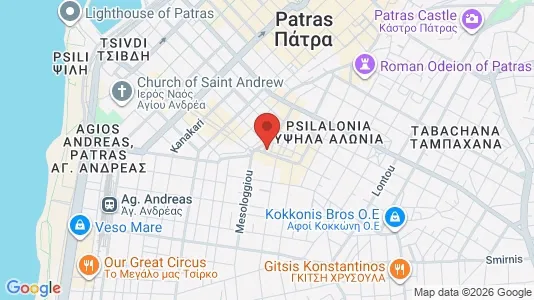 Apartments for rent i Patras - kort over placeringen