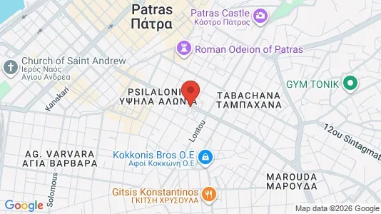 Apartments for rent i Patras - kort over placeringen