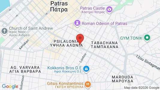 Apartments for rent i Patras - kort over placeringen