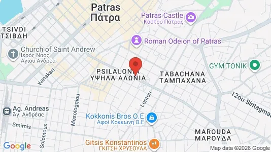 Apartments for rent i Patras - kort over placeringen