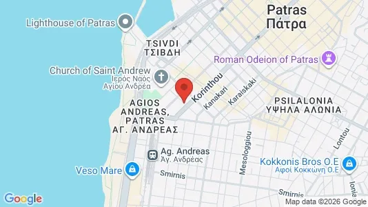 Apartments for rent i Patras - kort over placeringen