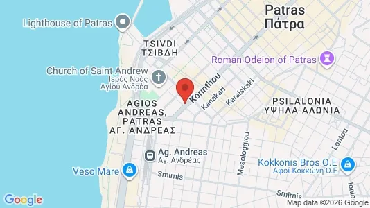 Apartments for rent i Patras - kort over placeringen