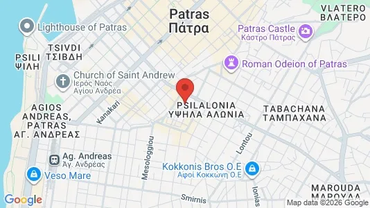 Apartments for rent i Patras - kort over placeringen