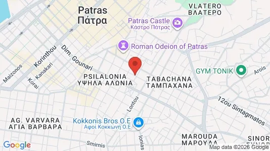 Apartments for rent i Patras - kort over placeringen
