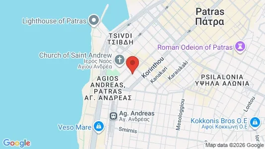 Apartments for rent i Patras - kort over placeringen