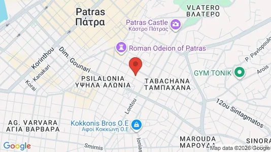 Apartments for rent i Patras - kort over placeringen