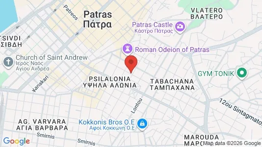 Apartments for rent i Patras - kort over placeringen