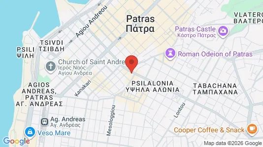 Apartments for rent i Patras - kort over placeringen