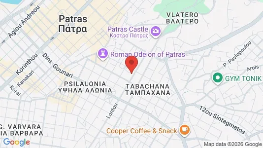Apartments for rent i Patras - kort over placeringen