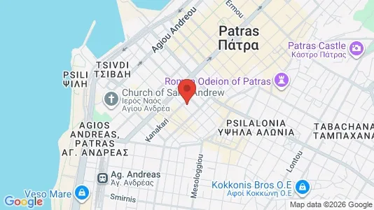 Apartments for rent i Patras - kort over placeringen