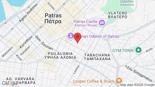 Apartments for rent i Patras - kort over placeringen