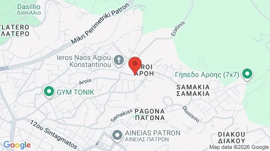 Apartments for rent i Patras - kort over placeringen