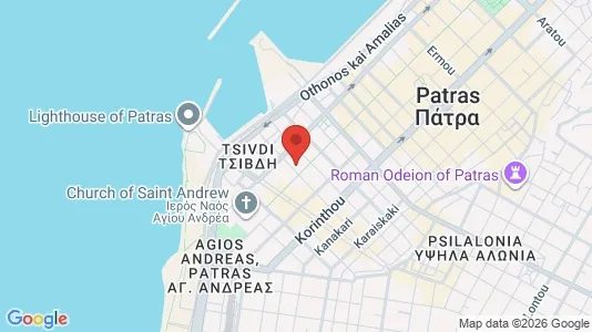 Apartments for rent i Patras - kort over placeringen