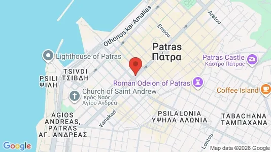 Apartments for rent i Patras - kort over placeringen
