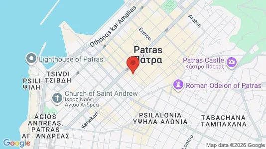 Apartments for rent i Patras - kort over placeringen