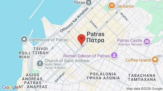 Apartments for rent i Patras - kort over placeringen
