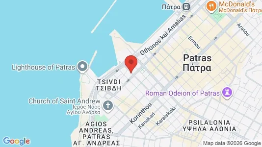 Apartments for rent i Patras - kort over placeringen