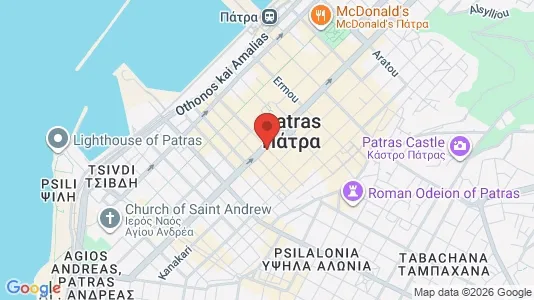 Apartments for rent i Patras - kort over placeringen