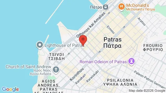 Apartments for rent i Patras - kort over placeringen