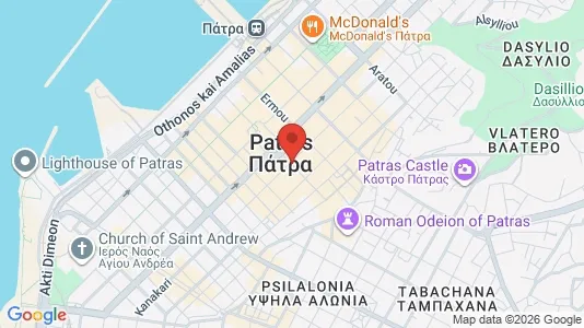 Apartments for rent i Patras - kort over placeringen