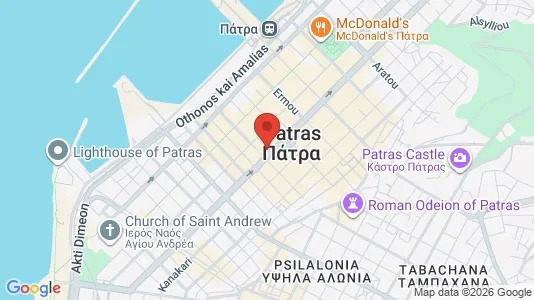Apartments for rent i Patras - kort over placeringen