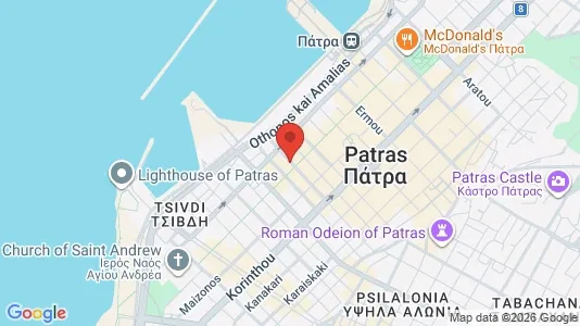 Apartments for rent i Patras - kort over placeringen