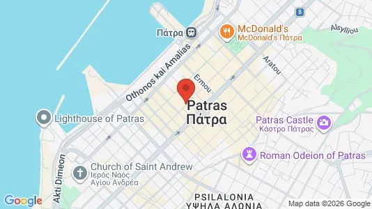 Apartments for rent i Patras - kort over placeringen