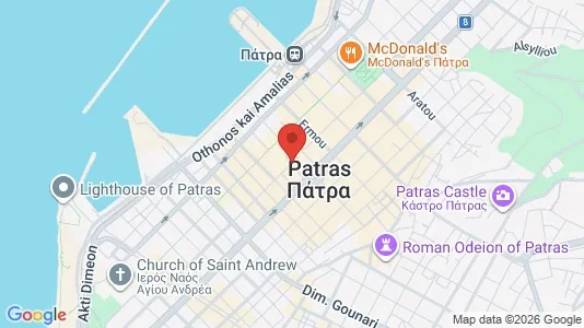 Apartments for rent i Patras - kort over placeringen