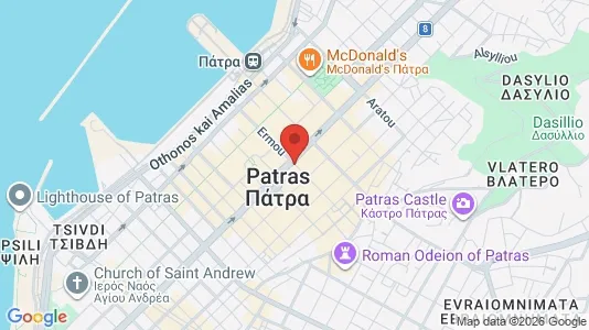 Apartments for rent i Patras - kort over placeringen
