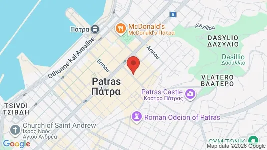 Apartments for rent i Patras - kort over placeringen