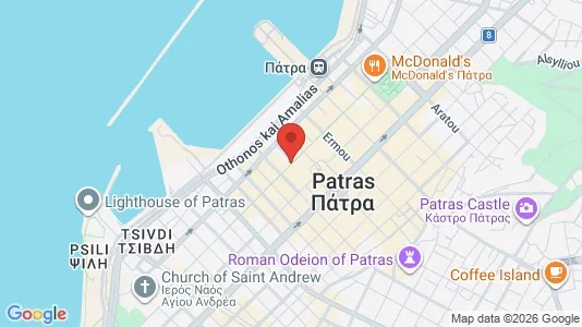 Apartments for rent i Patras - kort over placeringen