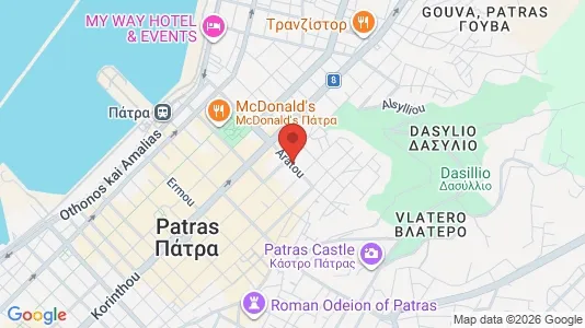 Apartments for rent i Patras - kort over placeringen