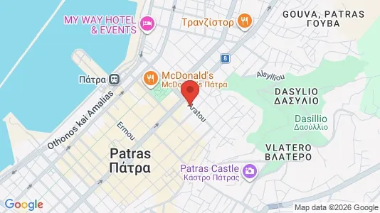 Apartments for rent i Patras - kort over placeringen