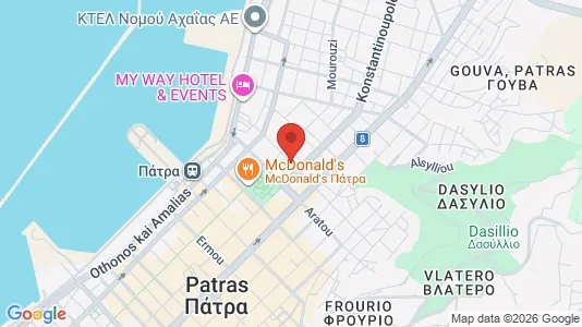Apartments for rent i Patras - kort over placeringen
