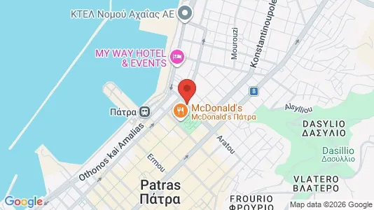 Apartments for rent i Patras - kort over placeringen