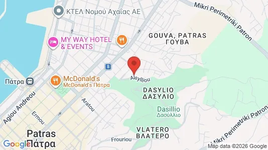 Apartments for rent i Patras - kort over placeringen