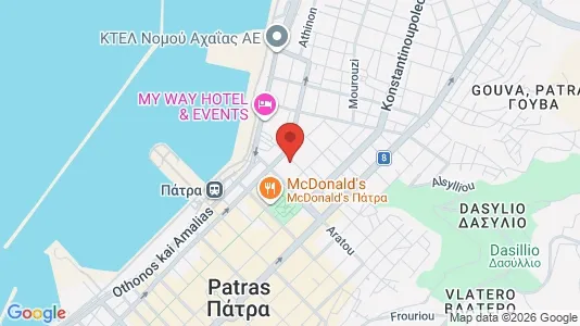 Apartments for rent i Patras - kort over placeringen