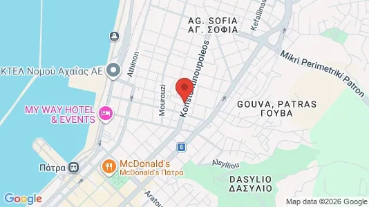 Apartments for rent i Patras - kort over placeringen