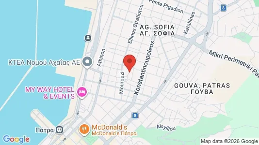 Apartments for rent i Patras - kort over placeringen