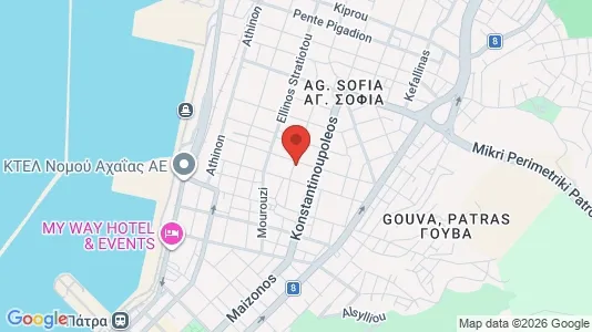 Apartments for rent i Patras - kort over placeringen