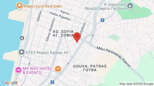 Apartments for rent i Patras - kort over placeringen