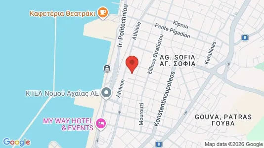 Apartments for rent i Patras - kort over placeringen