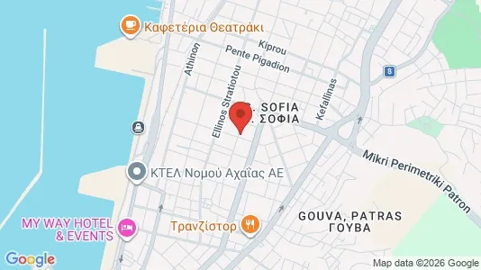 Apartments for rent i Patras - kort over placeringen